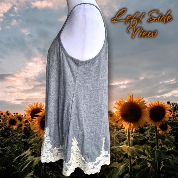 Rewind Gray Knee Length Tank Top Dress Size Large (NWT) - Picture 5 of 10